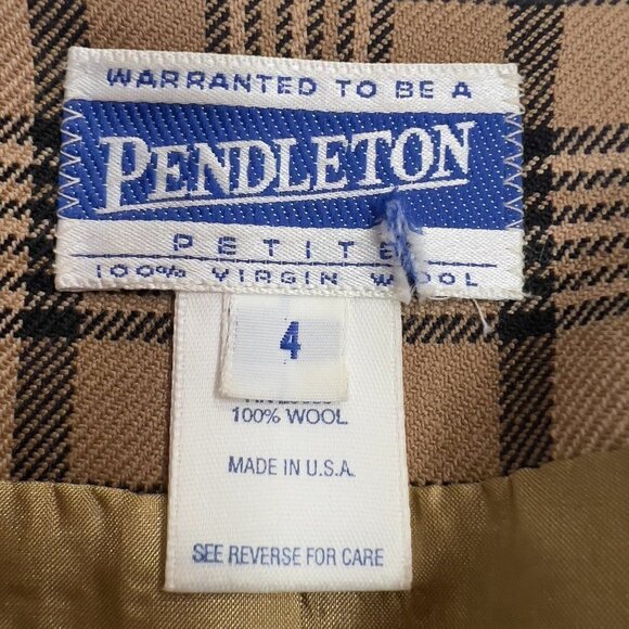 Pendleton Women's Petite 100% Virgin Wool Plaid Blazer - Picture 10 of 12